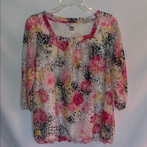 Christopher & Banks 3/4 length sleeve blouse